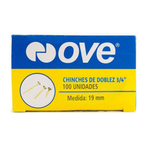 Chinches De Doblez Ove 19 Mm Caja X 100 Und