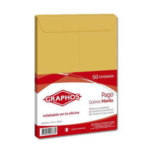 Sobre Manila Graphos Pago Paquete X 50 Und