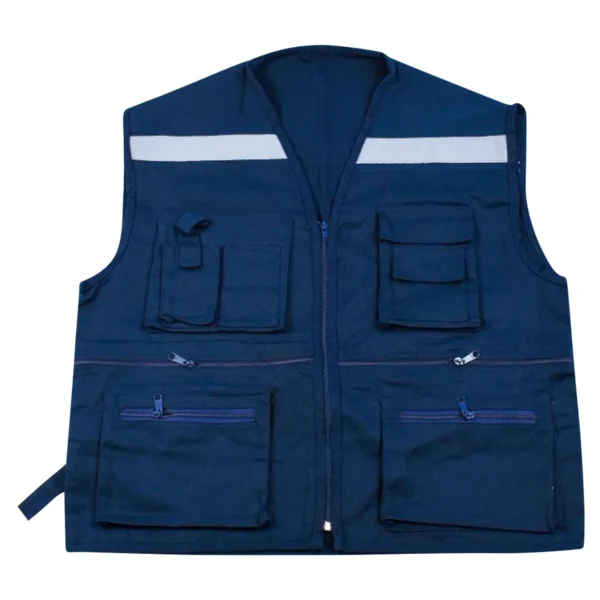 Chaleco Reflectivo Multibolsillo Azul