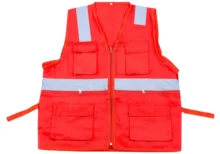 Chaleco Reflectivo Multibolsillo Drill Rojo