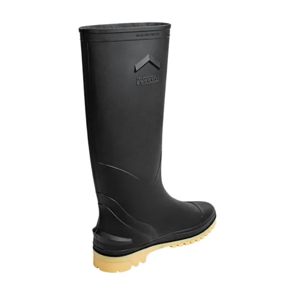 Bota de jebe negra sin punta
