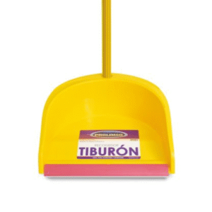 Recogedor Tiburón con mango metálico y filete de goma