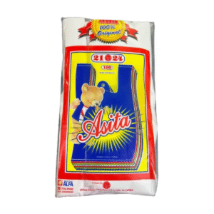 Bolsa con asa polietileno 21x24 cm – Blanca